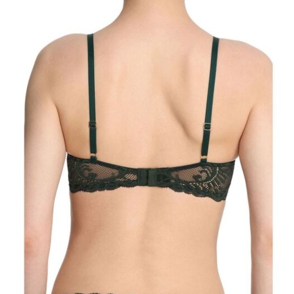 Natori Feathers Plunge T-Shirt Bra - Dk Forest / Size 34D NWT - Picture 2 of 4